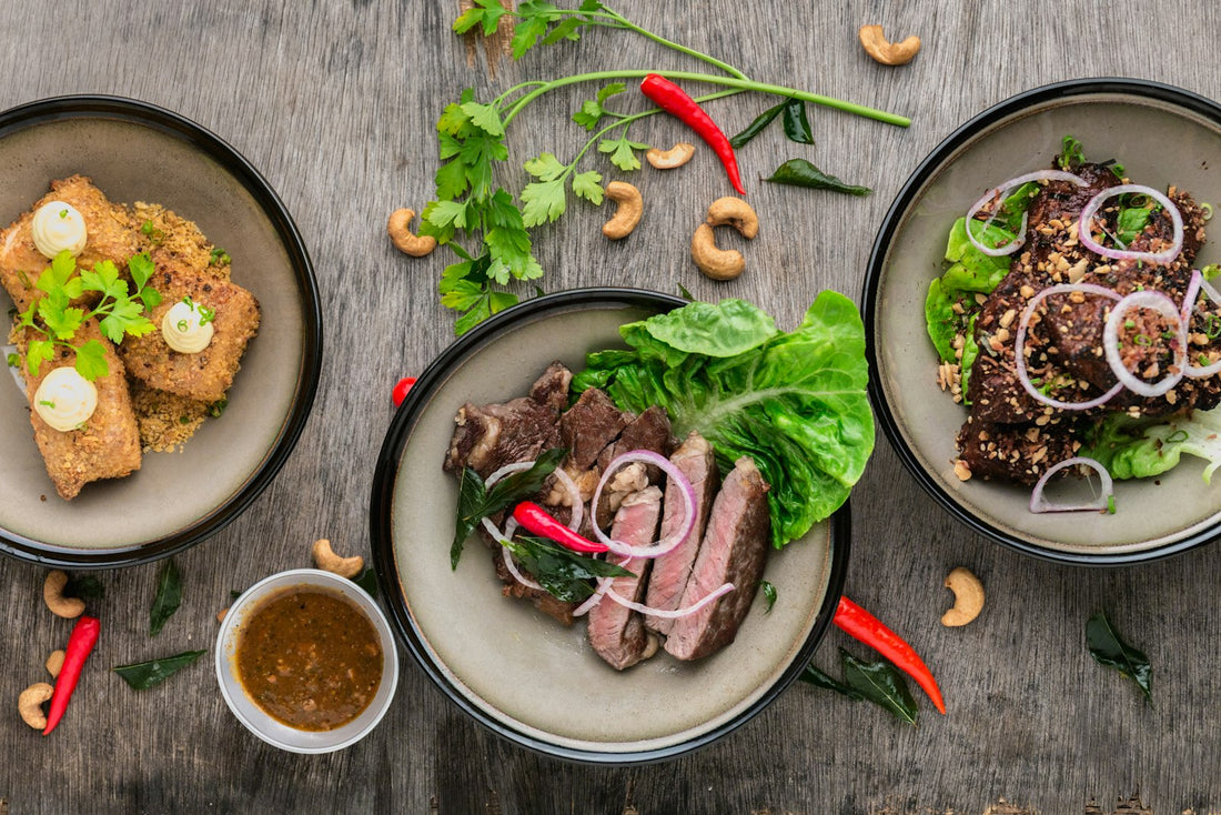 Plated meal connected to everyday bloating habits — Women's Health